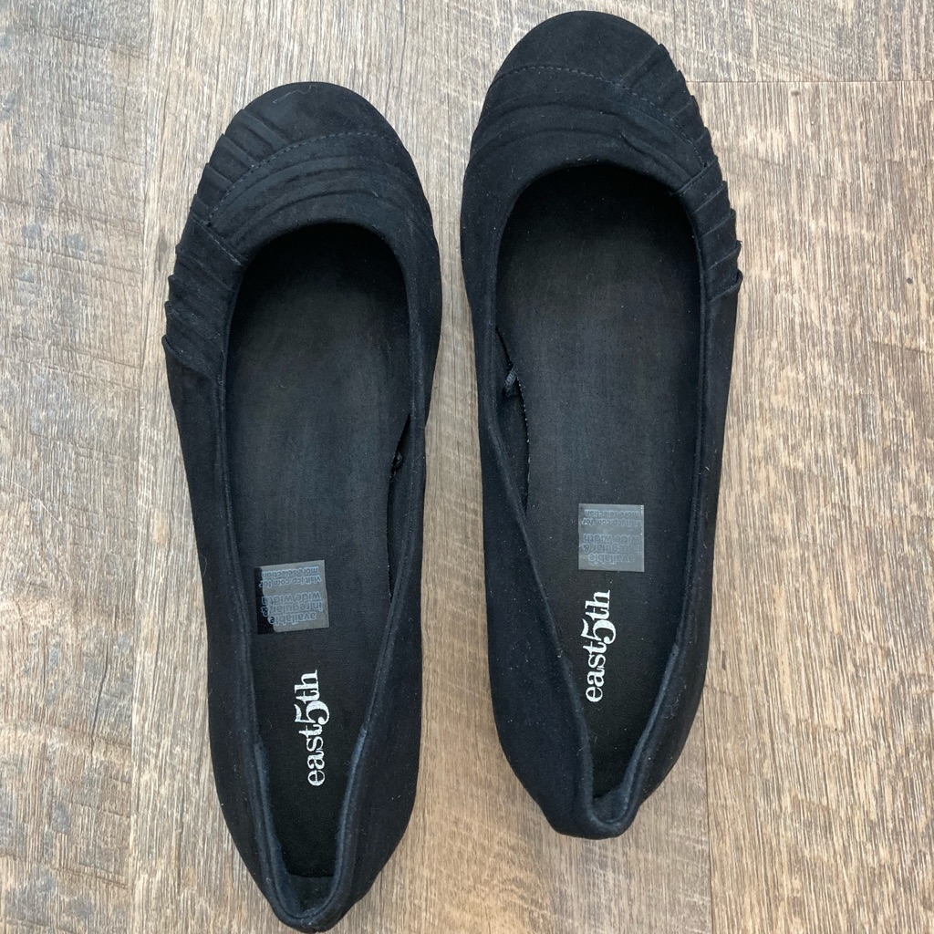 East5th  Hawken Black Slip On Flat Shoes